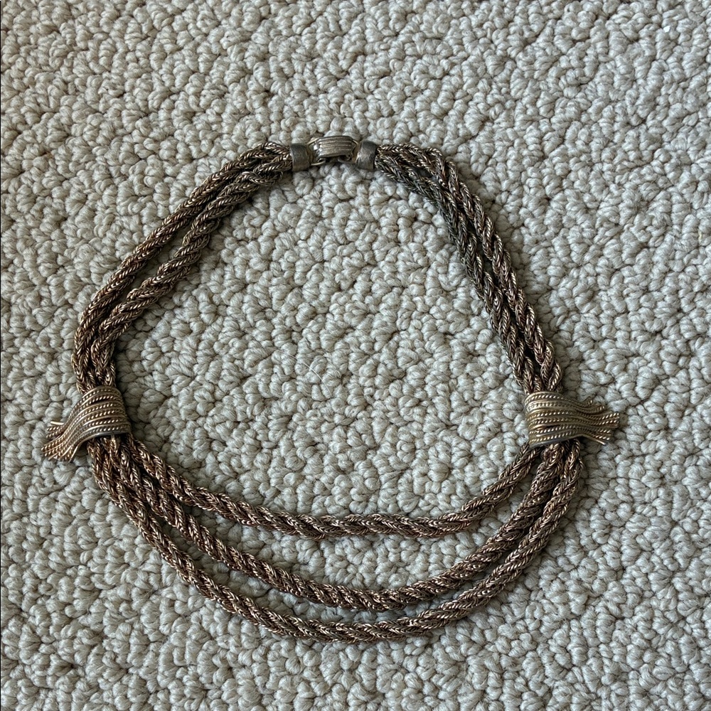 Vintage Napier gold plated necklace with details.
